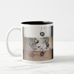 Caneca De Café Em Dois Tons símbolo de yaie para mudar este anime de manga mu