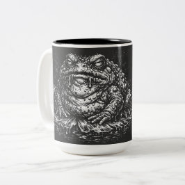 Caneca De Café Em Dois Tons Símbolo do Sapo Assombrado por BurnsInHell