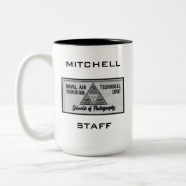 Caneca De Café Em Dois Tons Símbolo Escolar Fotográfico de Marinho nº 1, Mug d