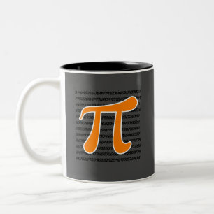 Caneca De Café Em Dois Tons Símbolo laranja Pi