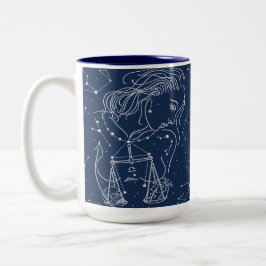 Caneca De Café Em Dois Tons Símbolo liar zodiaco