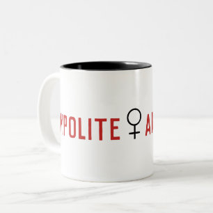 Caneca De Café Em Dois Tons Símbolo Mulher Arrogante Impolita