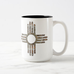 Caneca De Café Em Dois Tons Símbolo Zia Sun do Novo México