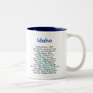 Caneca De Café Em Dois Tons Símbolos & mapa de Idaho