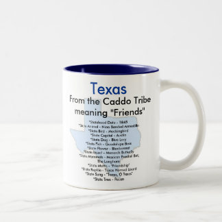 Caneca De Café Em Dois Tons Símbolos & mapa de Texas