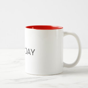 CANECA DE CAFÉ EM DOIS TONS SIMPLES GRUPO DE BOM DIA BRANCO