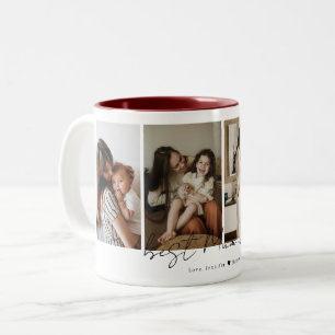 Caneca De Café Em Dois Tons Simples Moderno Melhor Mãe de Todos os Tempos Cola