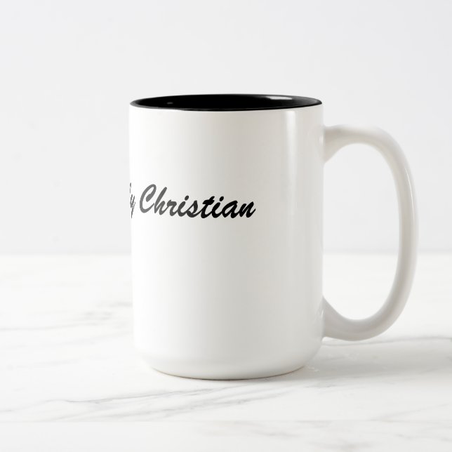 Caneca De Café Em Dois Tons Simplesmente cristão (Direita)