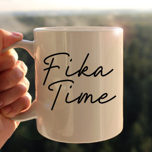 Caneca De Café Em Dois Tons Simplesmente Fika Time