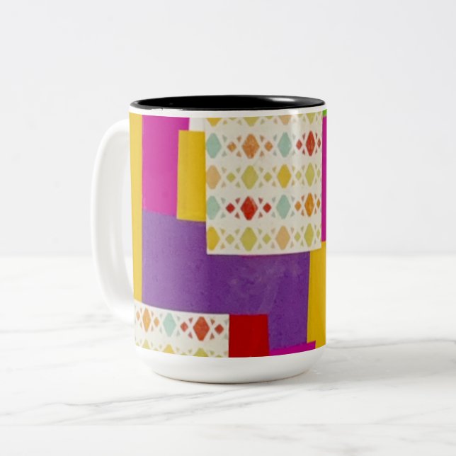 Caneca De Café Em Dois Tons Simplesmente Padronizado (Frente Esquerda)
