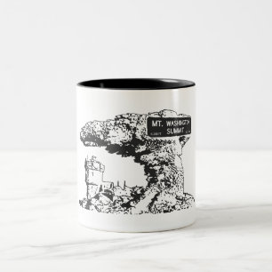 Caneca De Café Em Dois Tons Sinal de Cimeira do Monte Washington