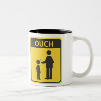 Caneca De Café Em Dois Tons sinal de ouch
