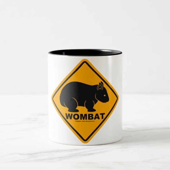 Caneca De Café Em Dois Tons Sinal de Wombat (Centro)