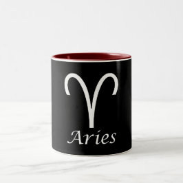 Caneca De Café Em Dois Tons Sinal do zodíaco do Aries do `'