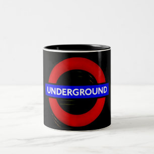Caneca De Café Em Dois Tons Sinal Metro de Londres