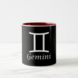 Caneca De Café Em Dois Tons Sinal Zodiac "Gemini"