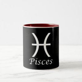 Caneca De Café Em Dois Tons Sinal Zodiac "Peixes"