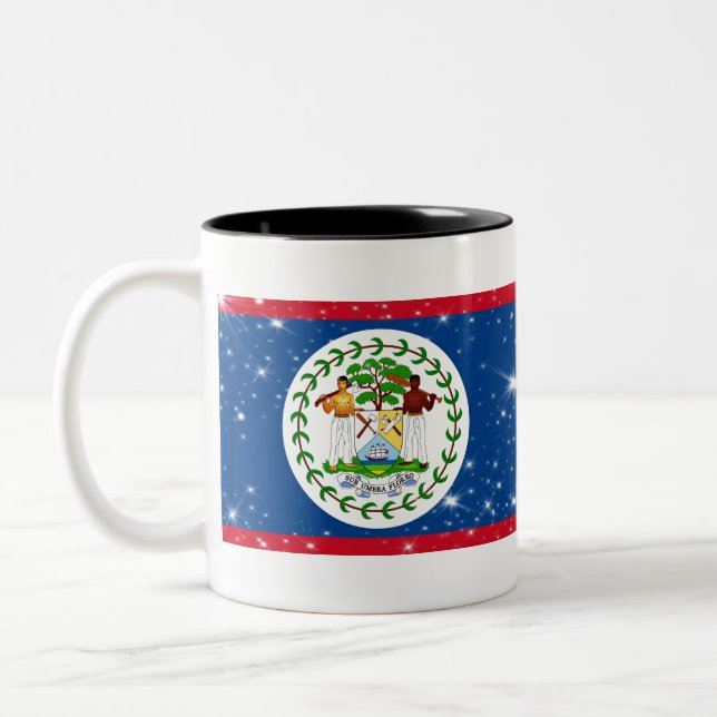Caneca De Café Em Dois Tons Sinalizador Belize (Esquerda)