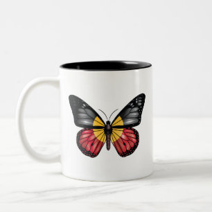 Caneca De Café Em Dois Tons Sinalizador de Borboleta Monarca de Origem
