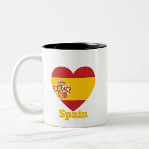 Caneca De Café Em Dois Tons Sinalizador de Coração de espanha