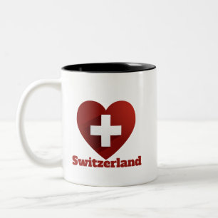 Caneca De Café Em Dois Tons Sinalizador de Coração de suiça