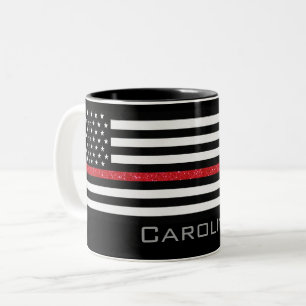 Caneca De Café Em Dois Tons Sinalizador de Lista Vermelha Fino de Nome Persona