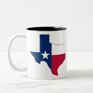 Caneca De Café Em Dois Tons Sinalizador de mapa do Texas