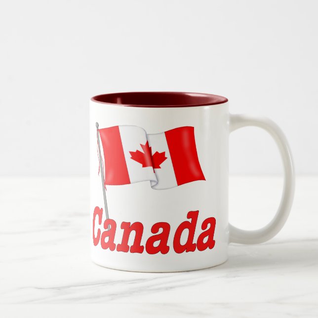 Caneca De Café Em Dois Tons Sinalizador de Ondas do Canadá (Direita)