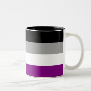 Caneca De Café Em Dois Tons Sinalizador de Orgulho Asexual