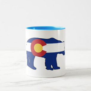 Caneca De Café Em Dois Tons Sinalizador do Colorado Bear