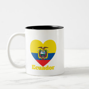 Caneca De Café Em Dois Tons Sinalizador do Coração Equador