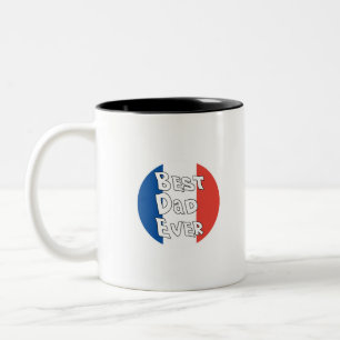 Caneca De Café Em Dois Tons Sinalizador do Melhor Pai De França