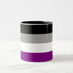 Caneca De Café Em Dois Tons Sinalizador do Orgulho Asexual (Ace) (Asexualidade