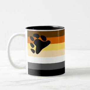 Caneca De Café Em Dois Tons Sinalizador do Orgulho do Urso