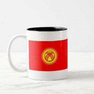 Caneca De Café Em Dois Tons Sinalizador do Quirguistão