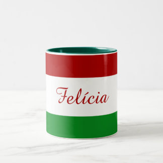 Caneca De Café Em Dois Tons Sinalizador Húngaro Personalizado