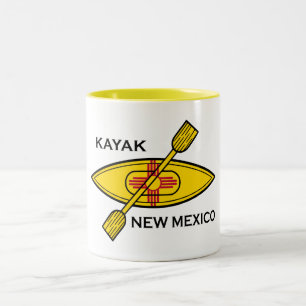 Caneca De Café Em Dois Tons Sinalizador Kayak Novo México