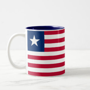 Caneca De Café Em Dois Tons Sinalizador Libéria
