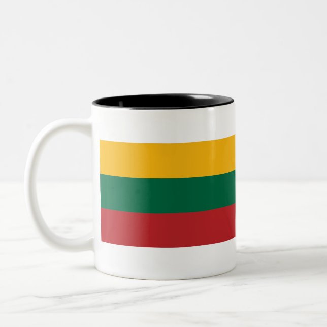 Caneca De Café Em Dois Tons Sinalizador Lituânia (Esquerda)