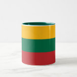 Caneca De Café Em Dois Tons Sinalizador Lituânia<br><div class="desc">Bandeira Patriótica da Lituânia.</div>