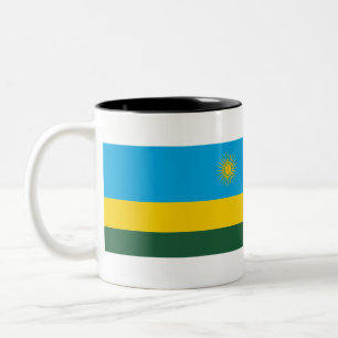 Caneca De Café Em Dois Tons Sinalizador Ruanda