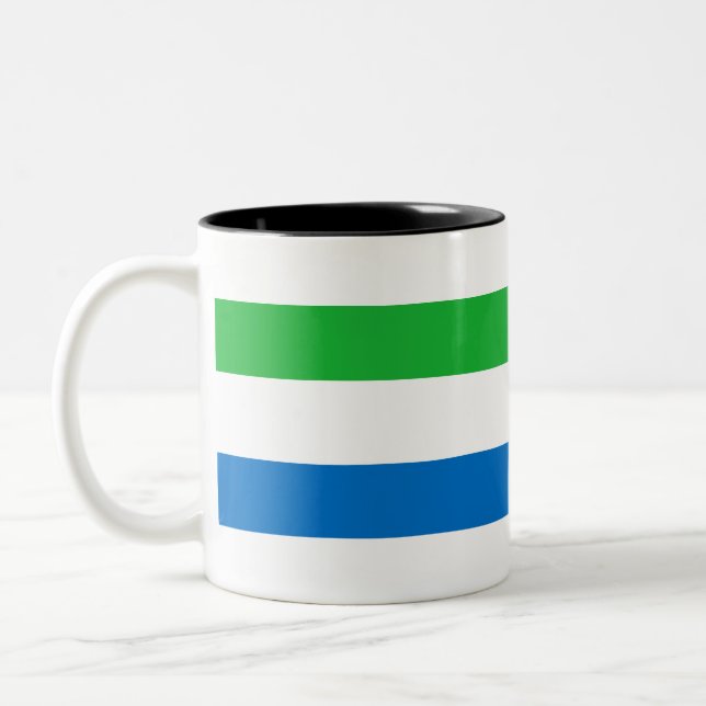 Caneca De Café Em Dois Tons Sinalizador Serra Leoa (Esquerda)
