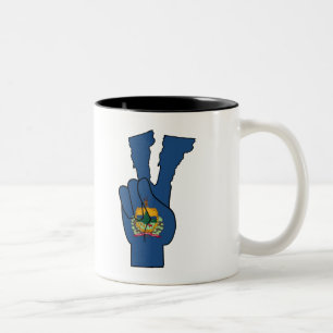 Caneca De Café Em Dois Tons Sinalizador Vermont Sinal de Paz