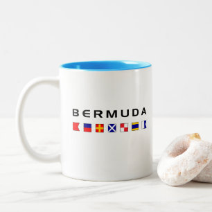 Caneca De Café Em Dois Tons Sinalizadores de Sinal Marítimo de Cor Clara das 