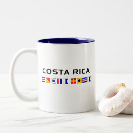Caneca De Café Em Dois Tons Sinalizadores Marítimos da Costa Rica
