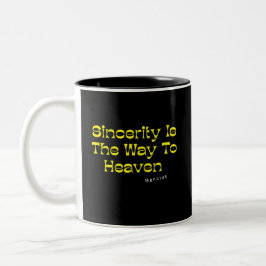 Caneca De Café Em Dois Tons Sinceridade É O Caminho Para O Céu