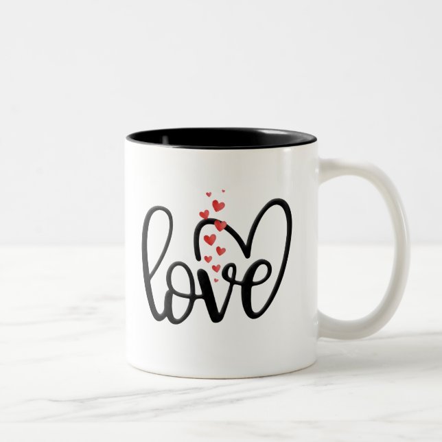 Caneca De Café Em Dois Tons Sincero, romântico e aconchegante. (Direita)