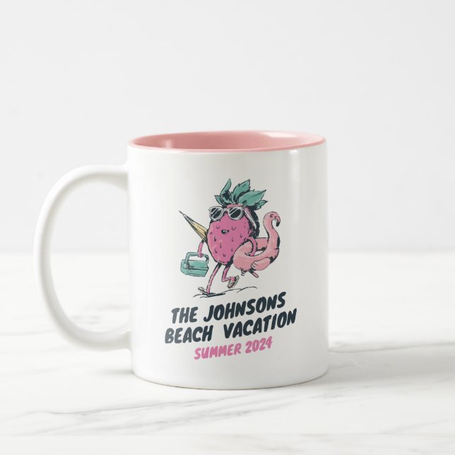Caneca De Café Em Dois Tons Sindicato da Família Strawberry Summer Vacinação d (Esquerda)