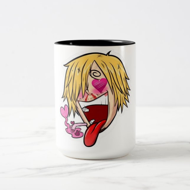 Caneca De Café Em Dois Tons 💞 Sinji Love Mug – Anime-Inspired Emotional Coffe (Centro)