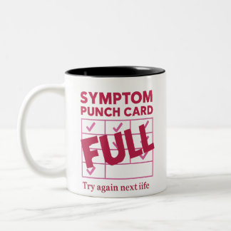 Caneca De Café Em Dois Tons Sintoma Punch Card Mug